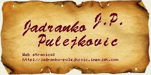 Jadranko Pulejković vizit kartica